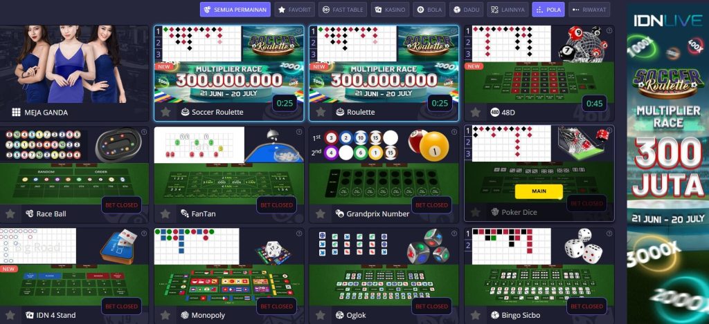 Game Populer di Live Casino IDN Live yang Wajib Dicoba