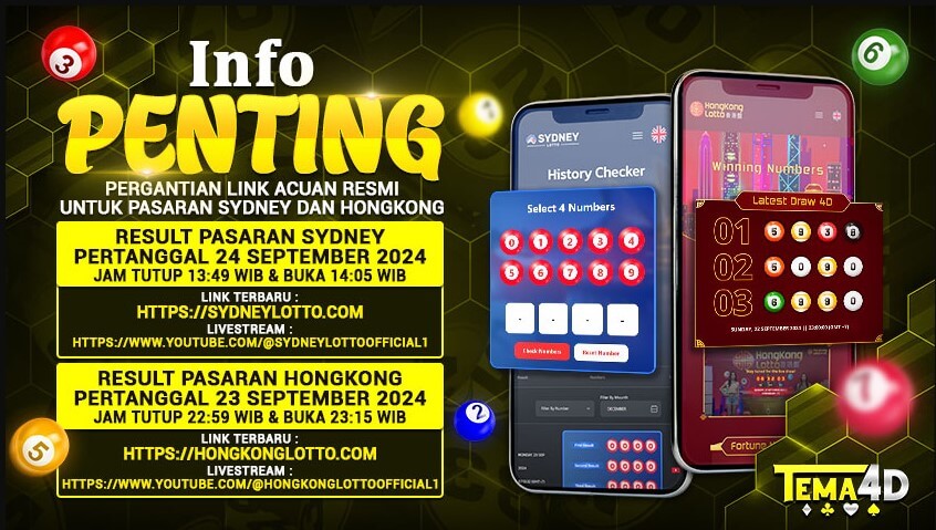 Perubahan Link Resmi Pasaran SYDNEY & HONGKONG di TEMA4D