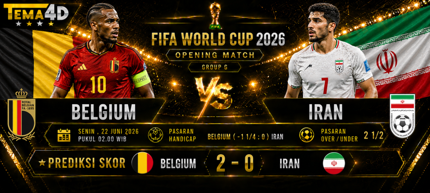 Prediksi Belgium vs Iran Piala Dunia 2026 Setan Merah Eropa Incar Kemenangan Perdana di Grup G