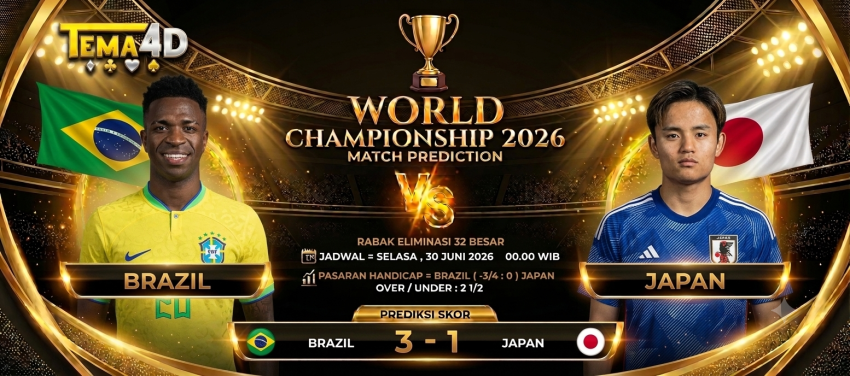 Prediksi Brazil vs Japan Piala Dunia 2026 Selecao Diunggulkan Lolos ke Babak 16 Besar