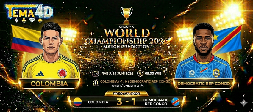 Prediksi Colombia vs Democratic Rep Congo Piala Dunia 2026 Los Cafeteros Berpeluang Kunci Kemenangan Kedua