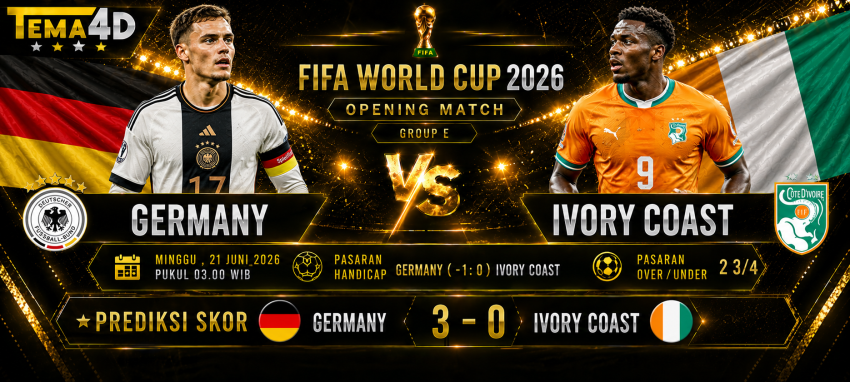 Prediksi Germany vs Ivory Coast Piala Dunia 2026 Der Panzer Bidik Kemenangan Kedua di Grup E