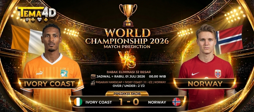Prediksi Ivory Coast vs Norway Piala Dunia 2026