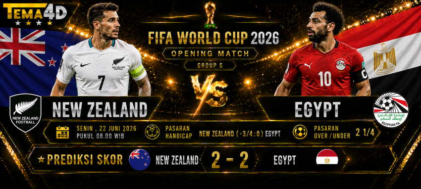 Prediksi New Zealand vs Egypt Piala Dunia 2026 Duel Krusial Perebutan Tiket Babak Gugur Grup G