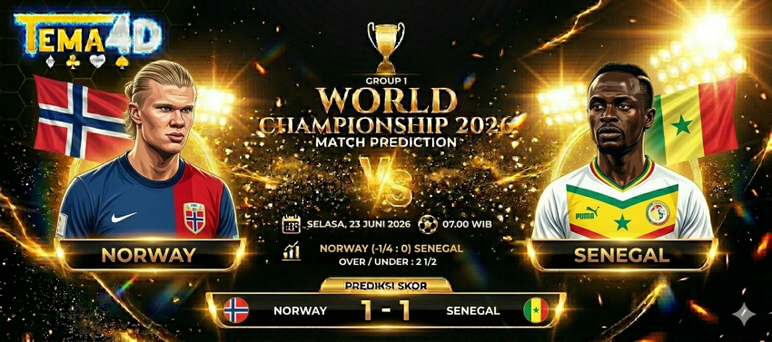 Prediksi Norway vs Senegal Piala Dunia 2026 Duel Sengit Perebutan Posisi Teratas Grup I