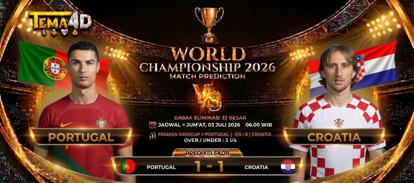Prediksi Portugal vs Croatia Piala Dunia 2026 Duel Klasik Eropa yang Diprediksi Berjalan Ketat