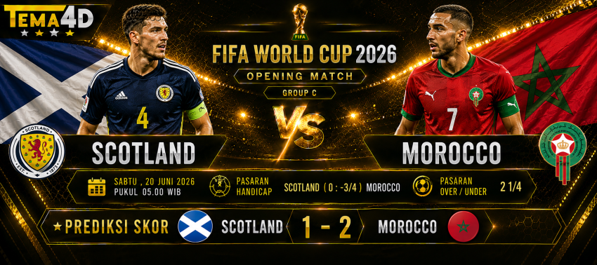 Prediksi Scotland vs Morocco Piala Dunia 2026 Duel Sengit Perebutan Puncak Grup C