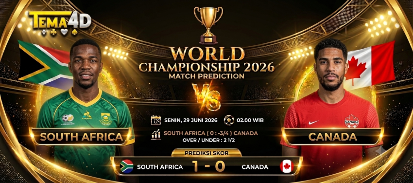 Prediksi South Africa vs Canada Piala Dunia 2026
