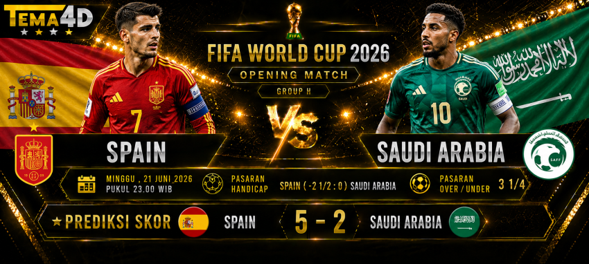 Prediksi Spain vs Saudi Arabia Piala Dunia 2026 La Roja Berburu Kemenangan Perdana di Grup H