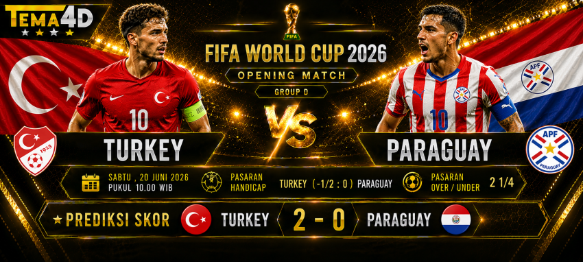 Prediksi Turkey vs Paraguay Piala Dunia 2026 Duel Hidup Mati di Grup D