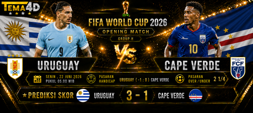 Prediksi Uruguay vs Cape Verde Piala Dunia 2026 La Celeste Diunggulkan Raih Kemenangan Penting di Grup H