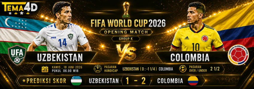 Prediksi Uzbekistan vs Colombia Piala Dunia 2026