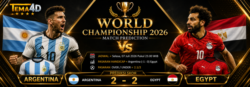 Prediksi Argentina vs Egypt Piala Dunia 2026 Duel Menarik Babak 16 Besar yang Berpotensi Berakhir Imbang