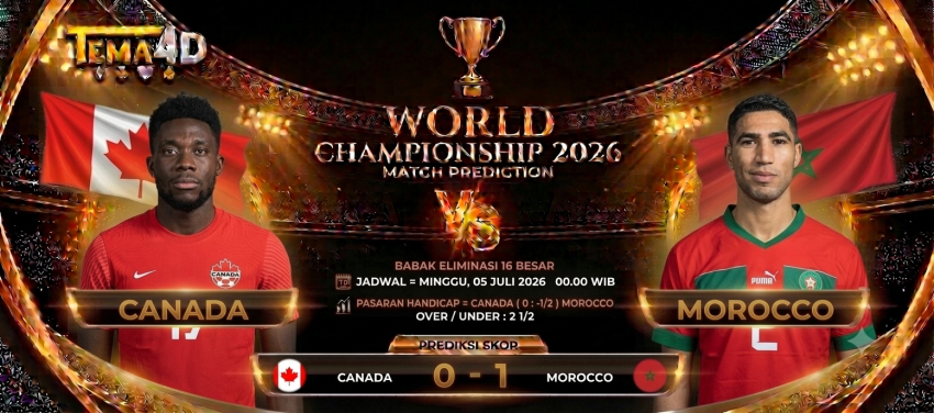 Prediksi Canada vs Morocco 5 Juli 2026: Duel Sengit Babak 16 Besar Piala Dunia 2026
