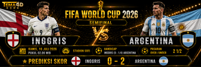 Prediksi Inggris vs Argentina