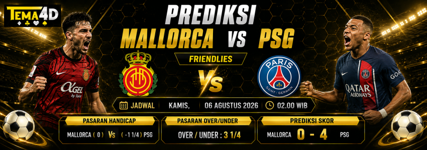 Prediksi Mallorca vs PSG 06 Agustus 2026 Les Parisiens Diprediksi Menang Telak 4-0