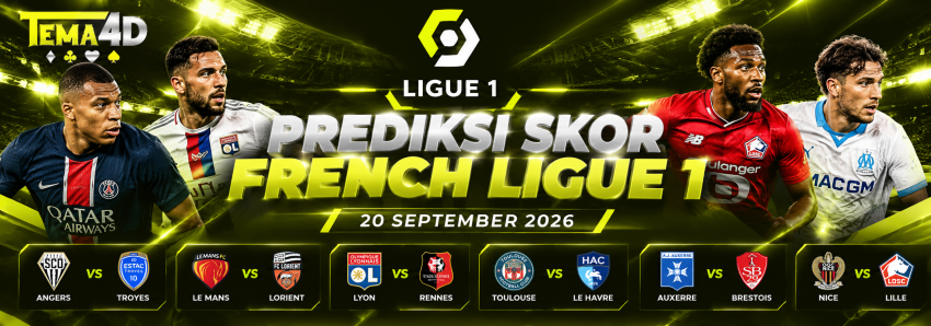 Prediksi Skor French Ligue 1 20 September 2026 Angers, Le Mans, Lyon, dan Toulouse